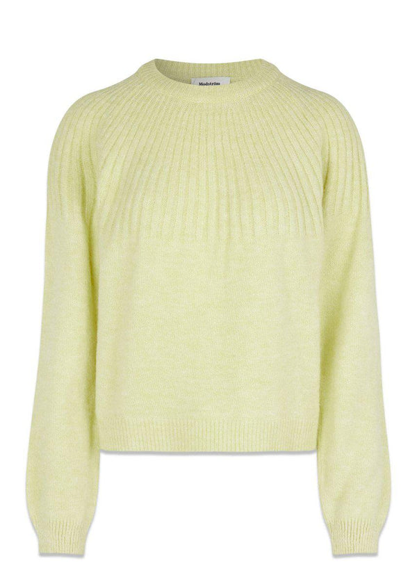 Modströms Truce o-neck - Yellow Pear. Køb strik her.