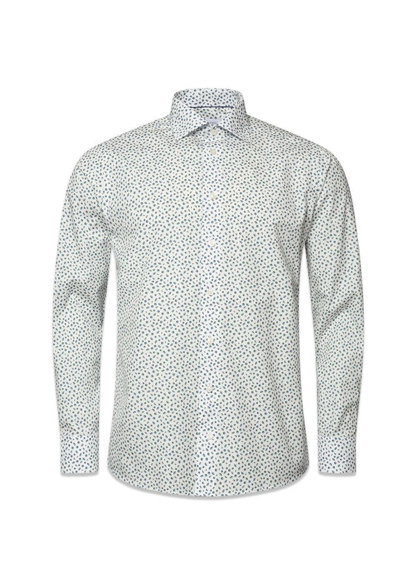 Eton's Umbrella Print Poplin Slim Shirt - Light Blue. Buy shirts here.