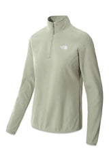 The North Faces W 100 Glacier 1/4 zip - Tea Green. Køb fleece her.