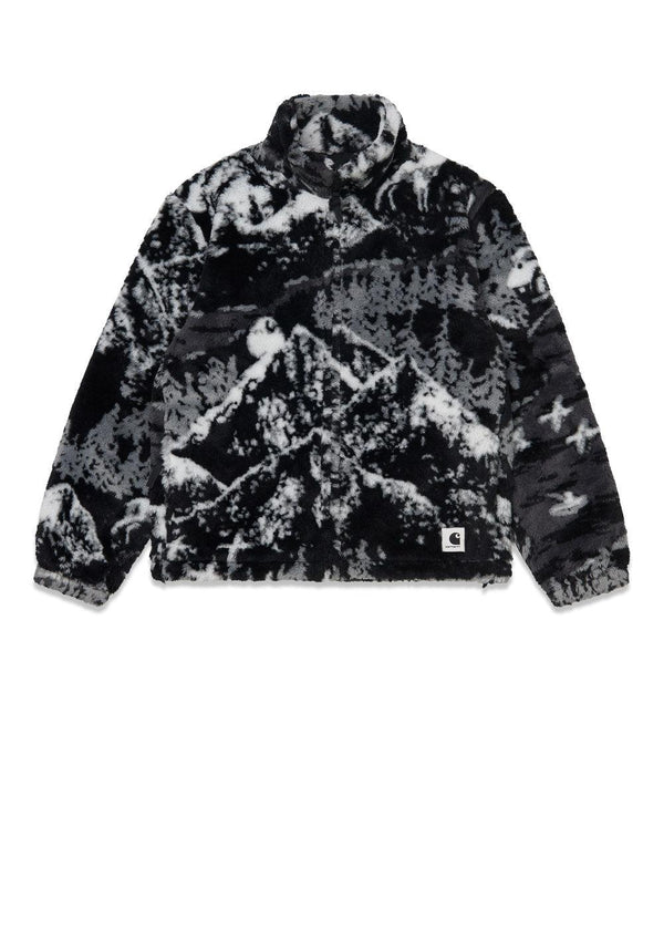 Carhartt WIP's W' High Plains Liner - High Plains Jacquard, Black. Køb fleece her.
