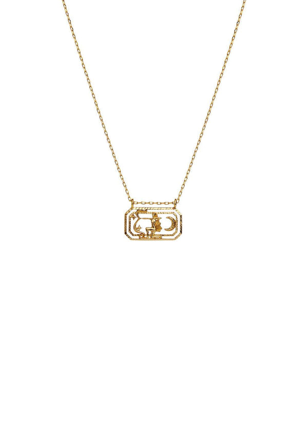 Maanestens Zodiac Saggitarius Necklace - Sterling Silver (925) Gold Pla. Køb halskæder her.